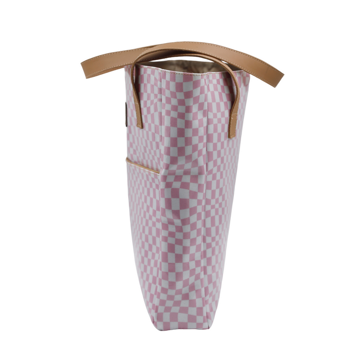 Campus Tote - Warped Check Pink