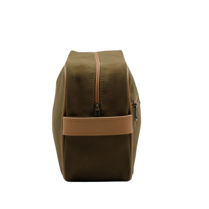 Large Toiletry Bag - Khaki Canvas
