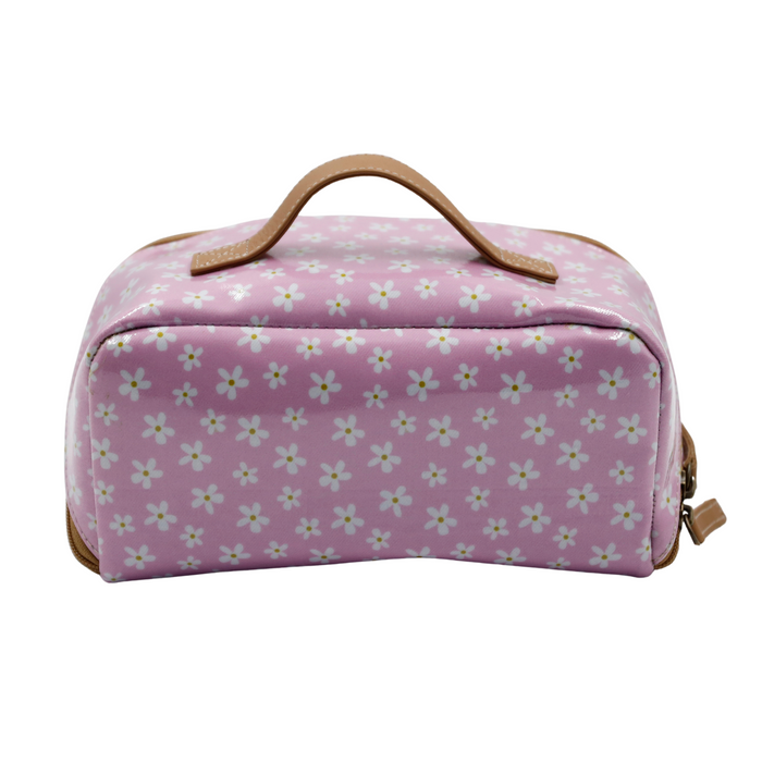 Large Cosmetic Bag - Pink Daisy