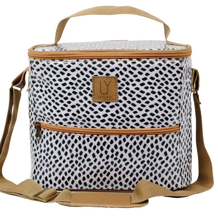 Lunch Cooler - Scatter Black on White