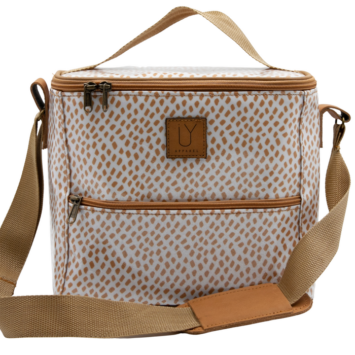 Lunch Cooler - Scatter Gold on White