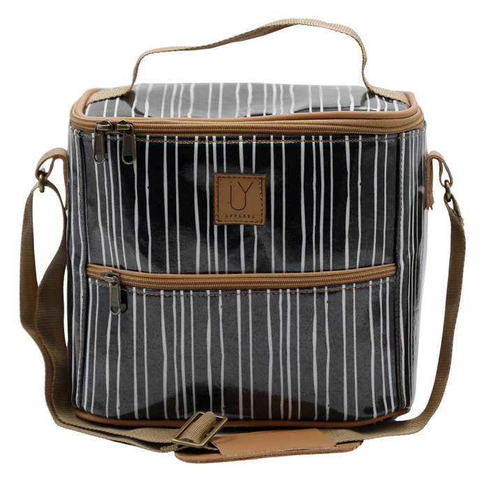 Lunch Cooler - Stripe Black and White