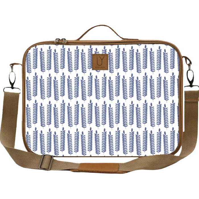 Laptop Bag - Leaves Blue