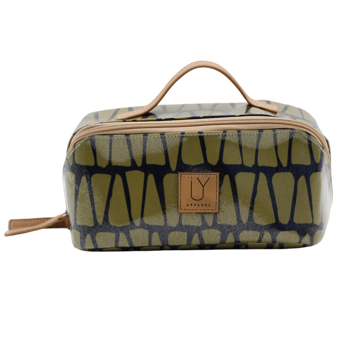 Large Cosmetic Bag - Cracked Earth Khaki