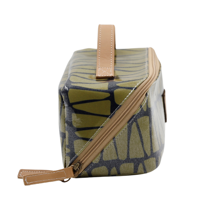 Large Cosmetic Bag - Cracked Earth Khaki