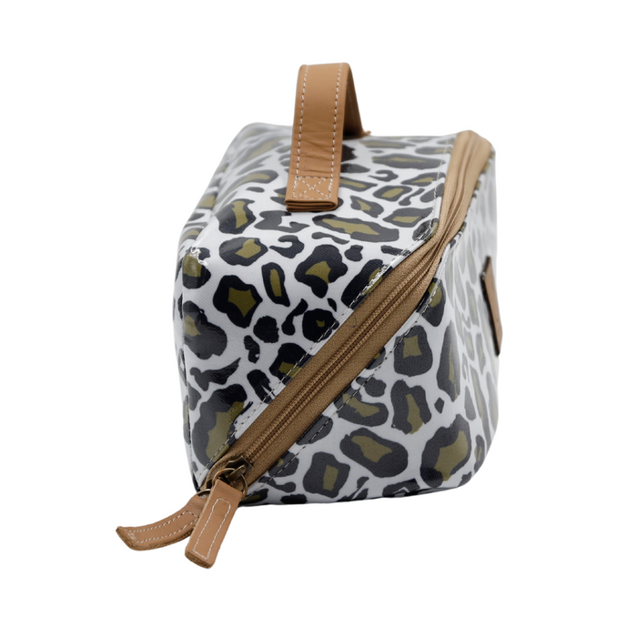 Large Cosmetic Bag - Leopard Khaki