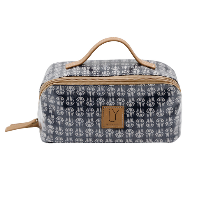 Large Cosmetic Bag - Protea Black