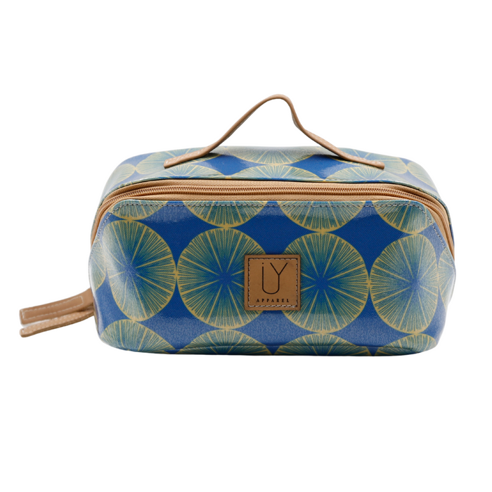 Large Cosmetic Bag - Shell Blue