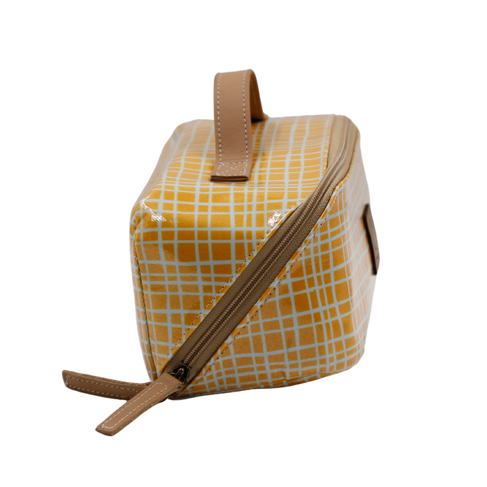 Large Cosmetic Bag - Weave Yellow