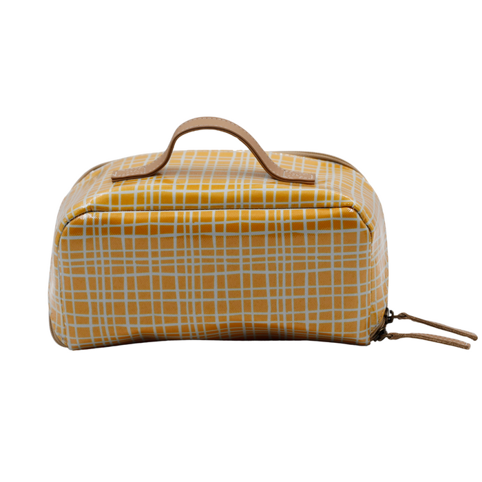 Large Cosmetic Bag - Weave Yellow