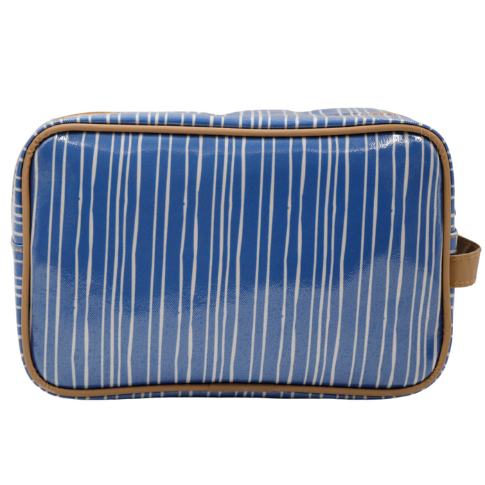 Large Toiletry Bag - Stripe Blue