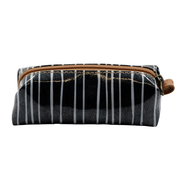 Mini Cosmetic Pouch - Stripe Black and White