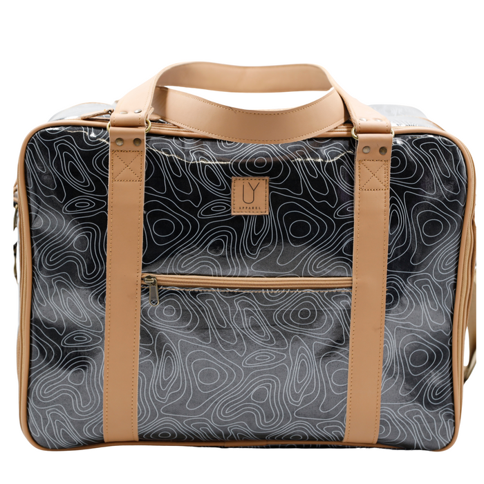 Overnight Bag with Leather Handles - Crazy Contours