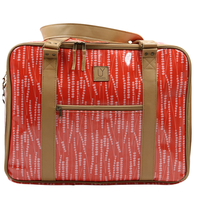Overnight Bag with Leather Handles - Reed Pink