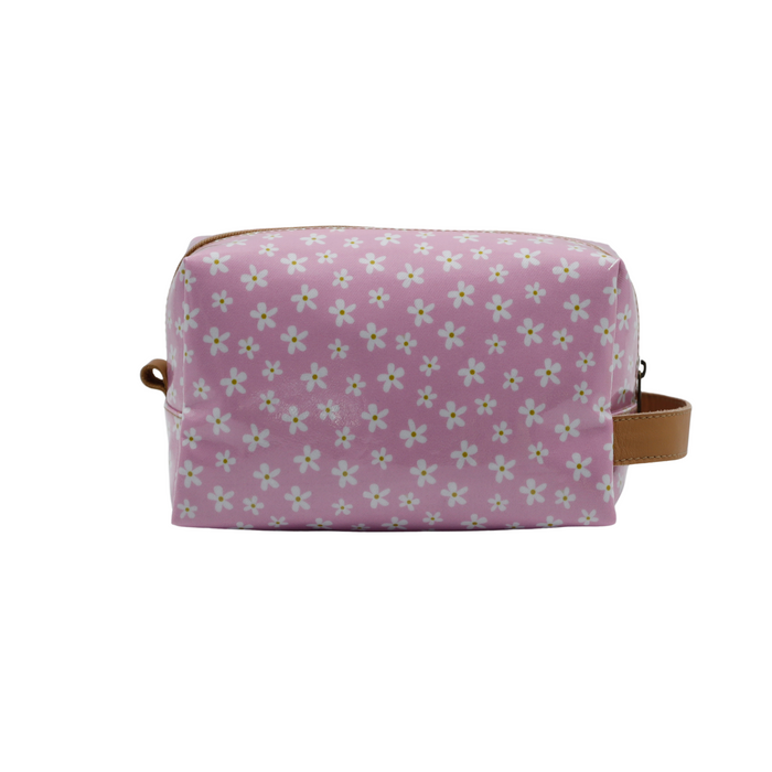 Soft Cosmetic Bag - Pink Daisy