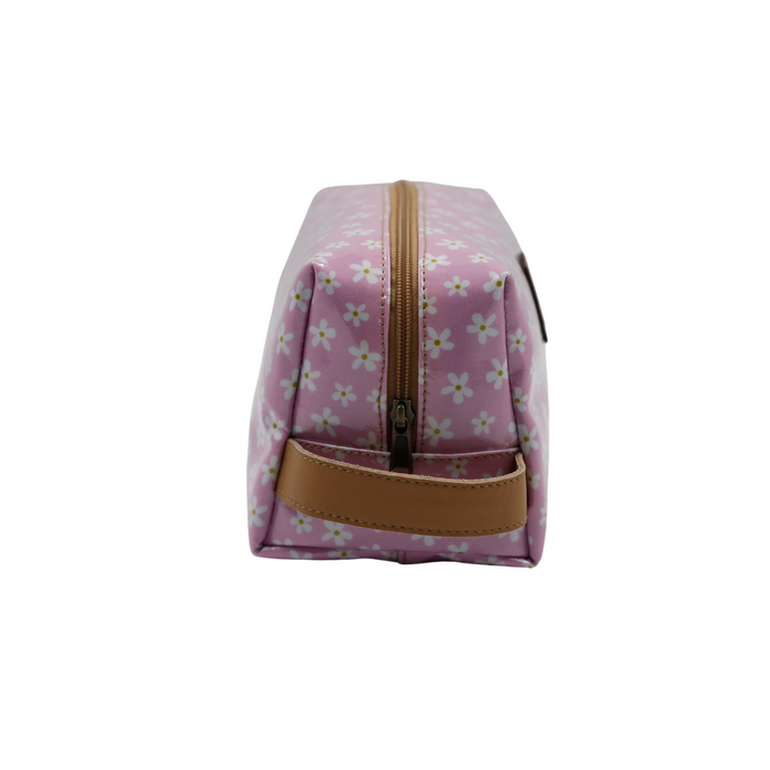Soft Cosmetic Bag - Pink Daisy