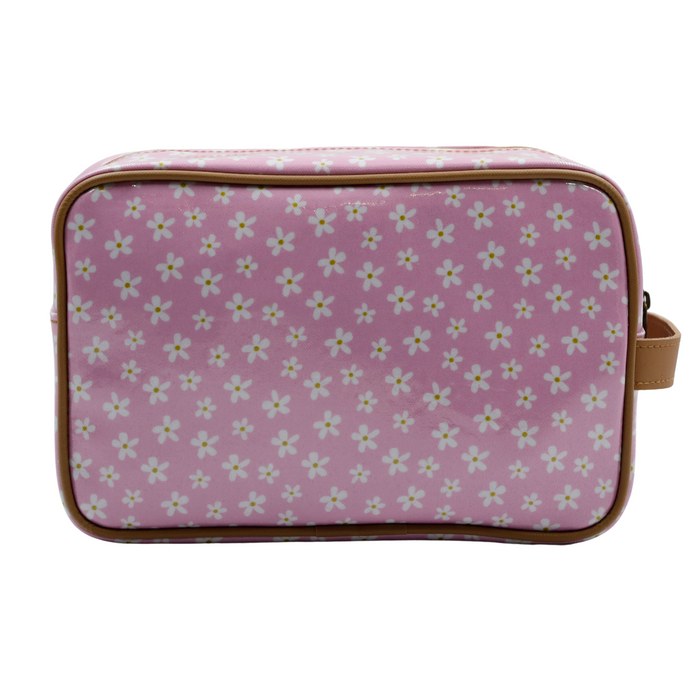 Large Toiletry Bag - Pink Daisy