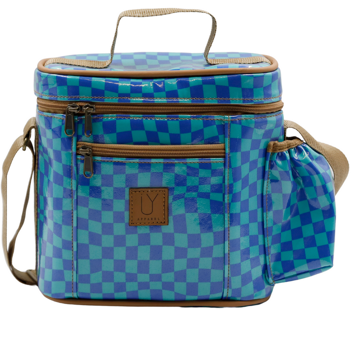 Snakpak Lunch Cooler - Warped Check Aqua