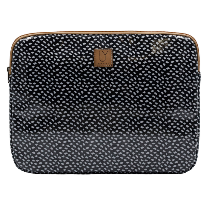Laptop Sleeve Large - Scatter White on Black