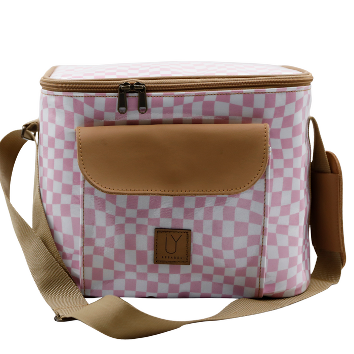 Sam Sling Cooler - Warped Check Pink