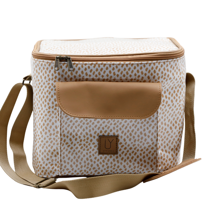 Sam Sling Cooler - Scatter Gold on White