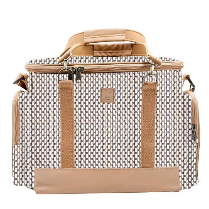 Hard Shell Cooler Box - African Tweed White