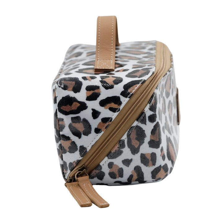 Large Cosmetic Bag - Leopard Sand