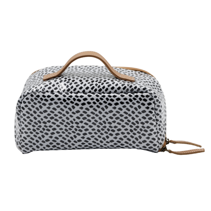 Large Cosmetic Bag - Scatter Black on White