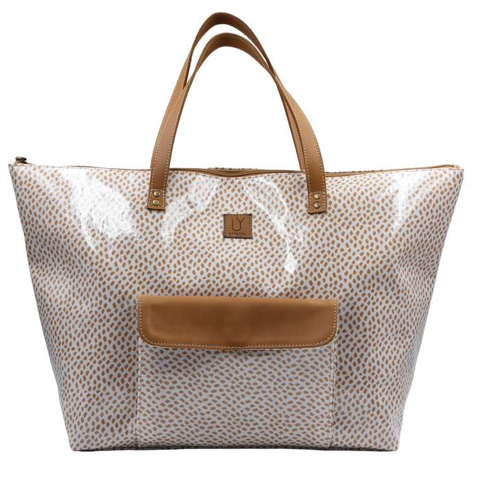 Beach Bag - Scatter Gold on White