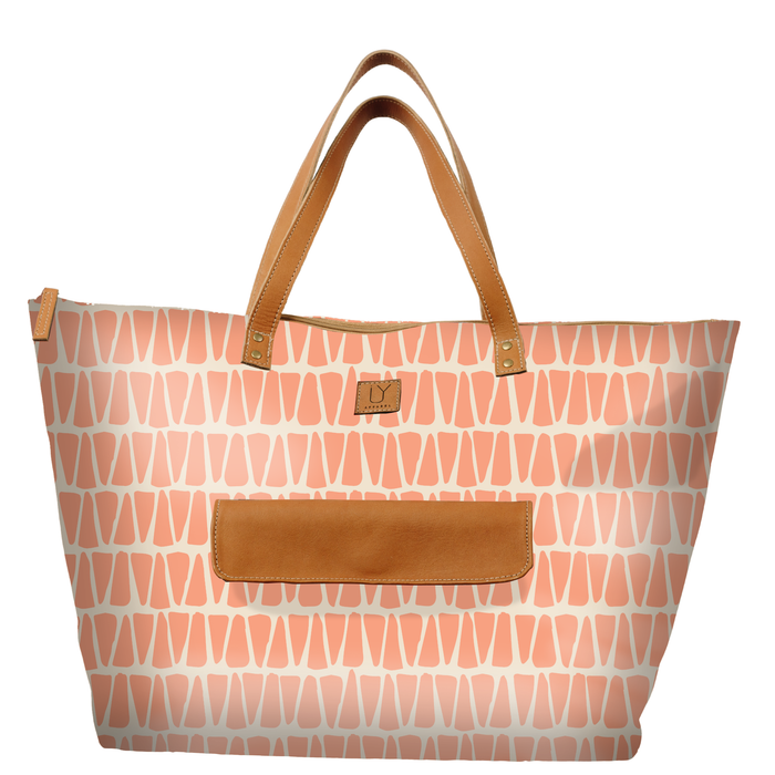 Beach Bag - Cracked Earth Coral