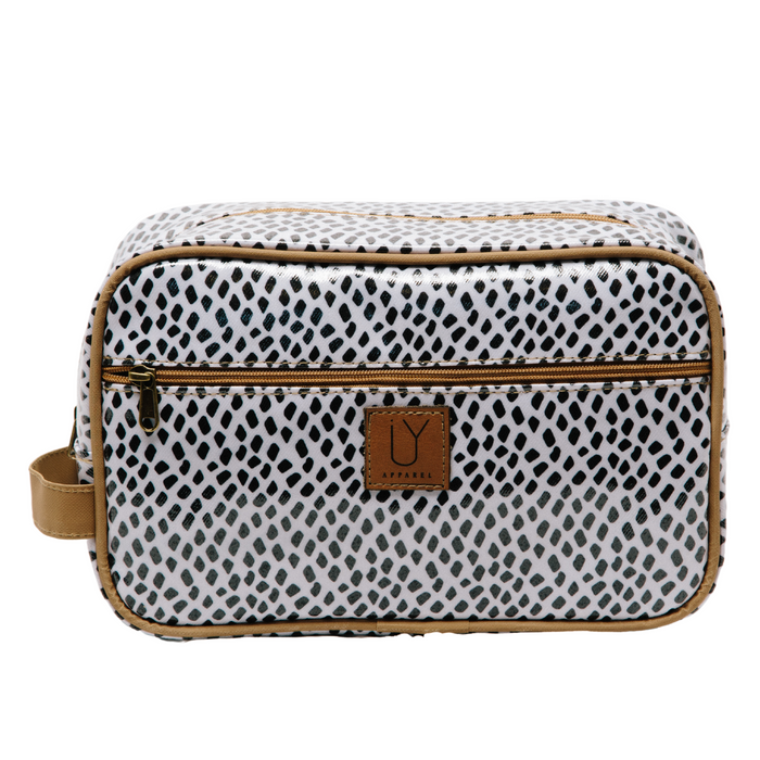 Large Toiletry Bag - Scatter Black on White