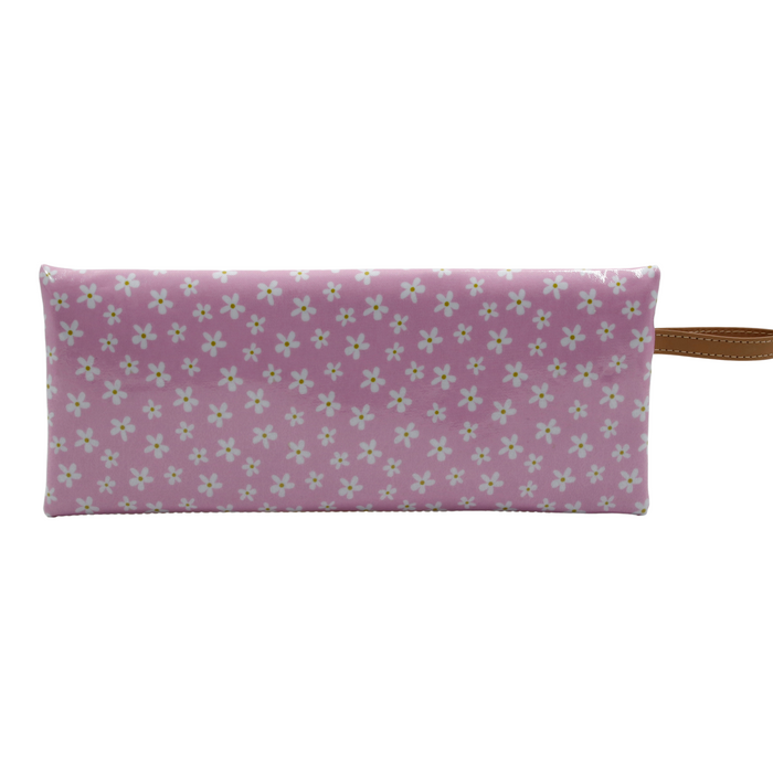 2 Zip Pencil Case - Pink Daisy