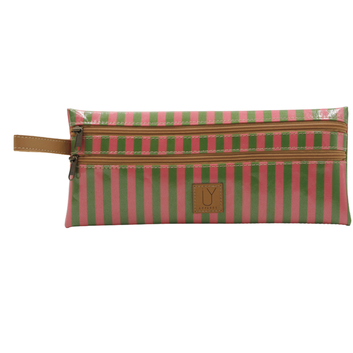 2 Zip Pencil Case - Candy Stripe
