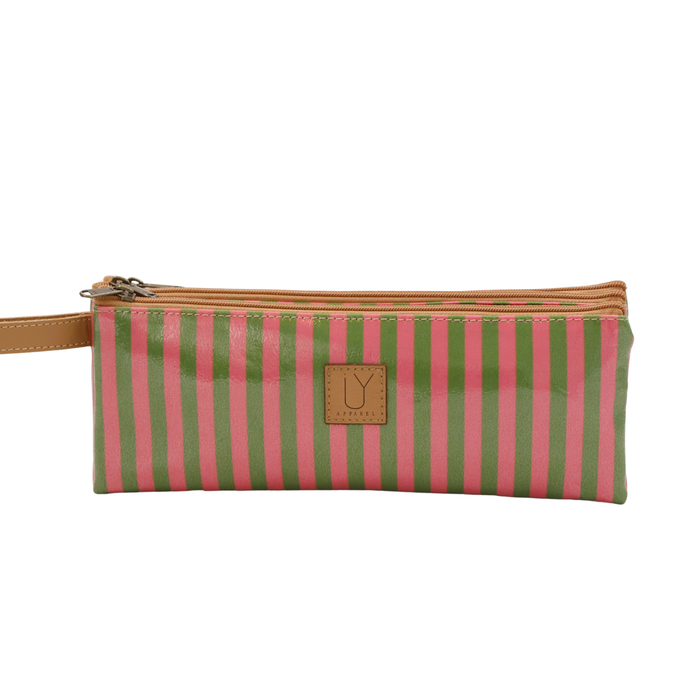 3 Zip Pencil Case - Candy Stripe