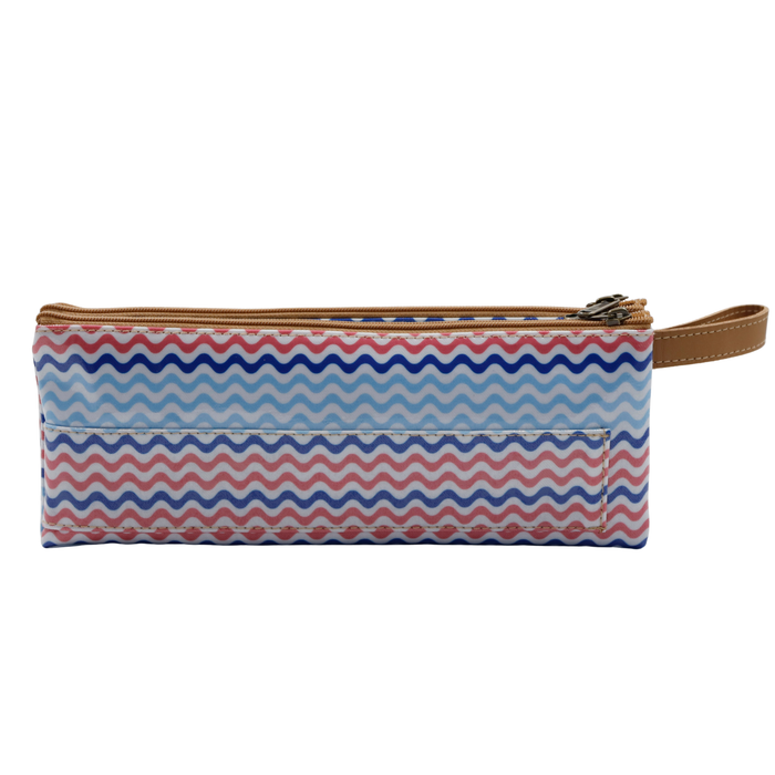 3 Zip Pencil Case - Waves