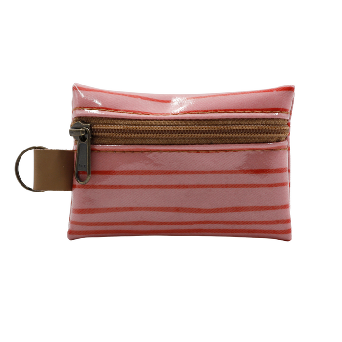 Keyring Pouch - Stripe Pink