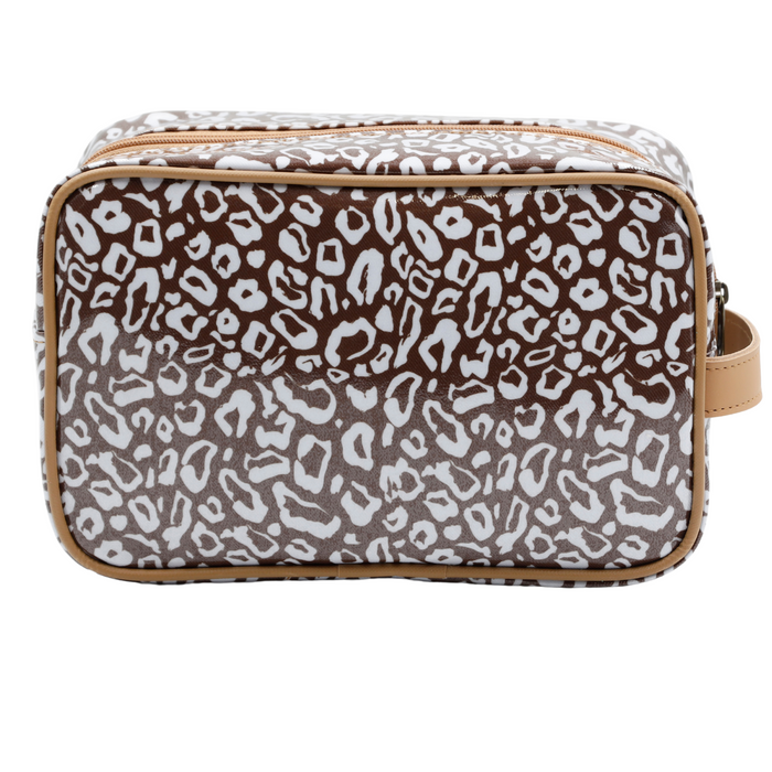 Large Toiletry Bag - African Footprint White
