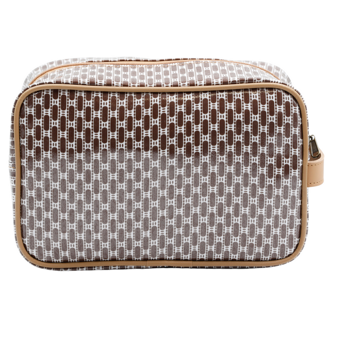 Large Toiletry Bag - African Tweed Brown