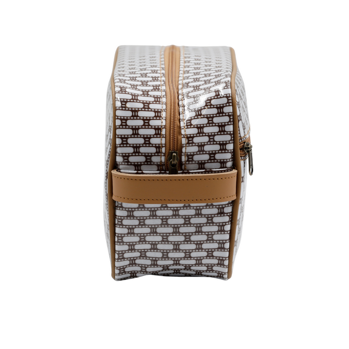 Large Toiletry Bag - African Tweed White