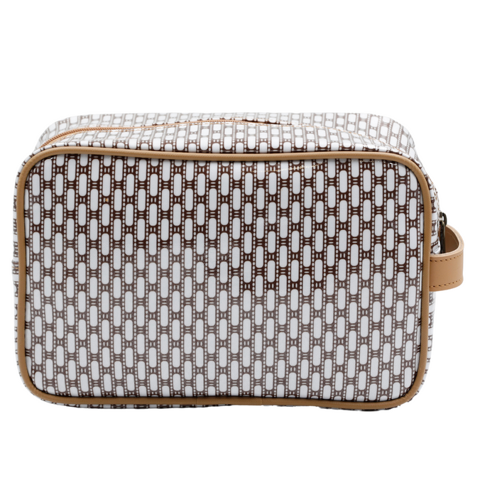 Large Toiletry Bag - African Tweed White