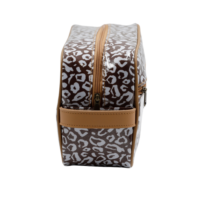 Large Toiletry Bag - African Footprint White