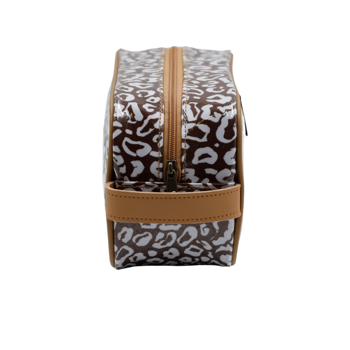 Small Toiletry Bag - African Footprint White