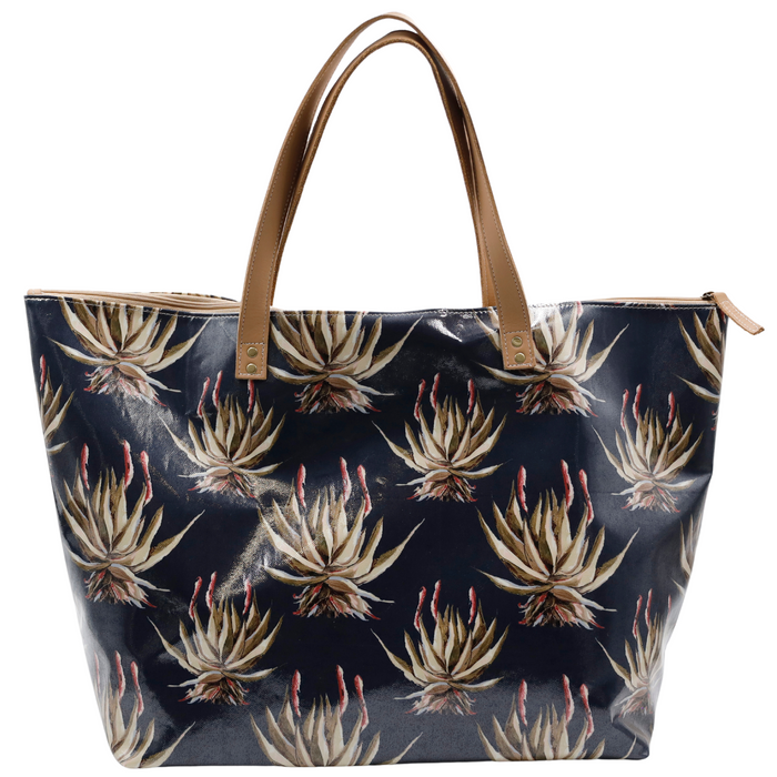 Beach Bag - Navy Aloe