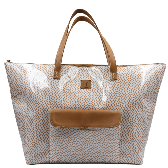 Beach Bag - Scatter Gold on White