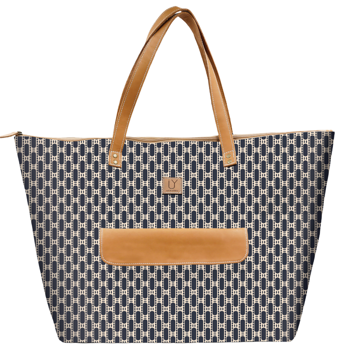 Beach Bag - African Tweed Navy