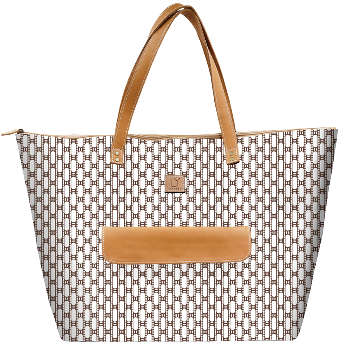 Beach Bag - African Tweed White