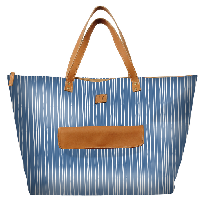 Beach Bag - Stripe Blue