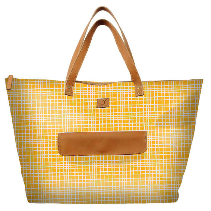 Beach Bag - Weave Yellow