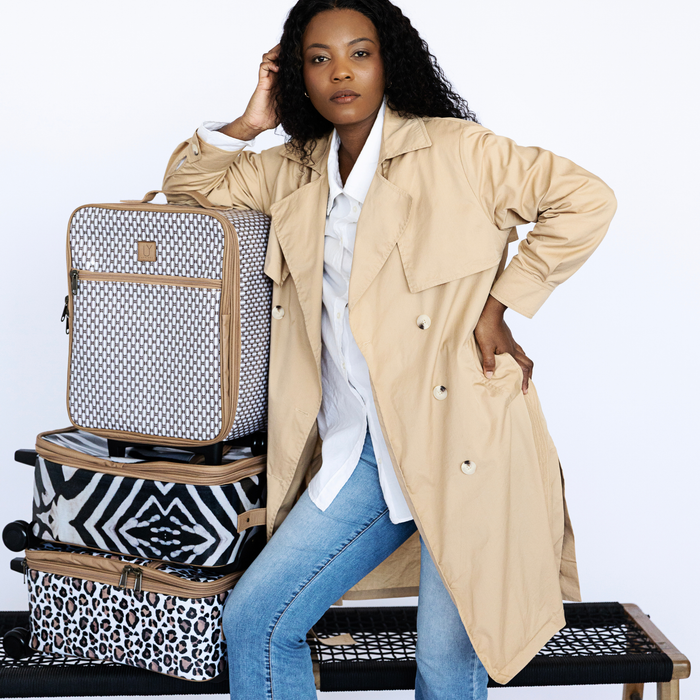 Cabin Overnight Bag - African Tweed White