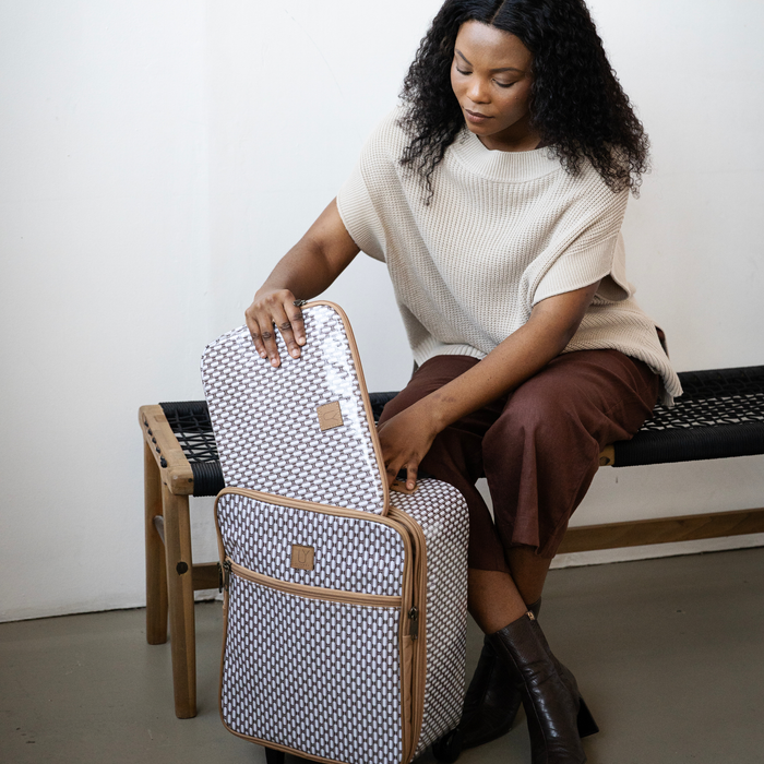 Cabin Overnight Bag - African Tweed White